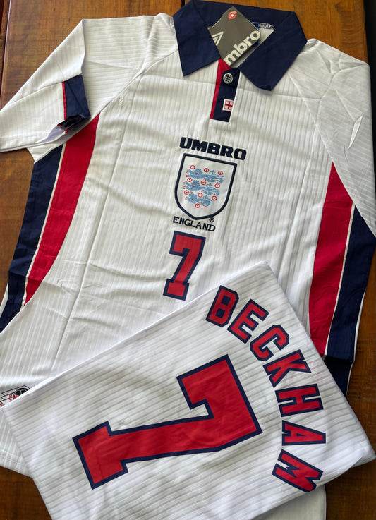 Inglaterra 1998 – Beckham #7 (Retrô)