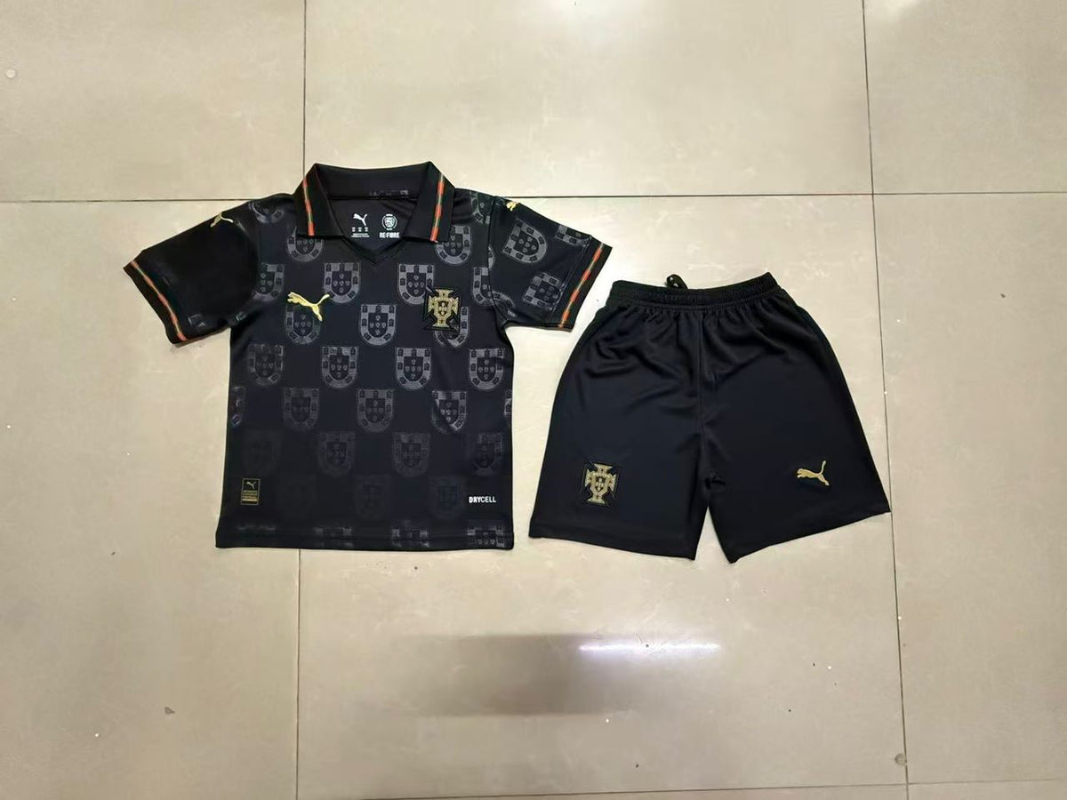 Kit Infantil Portugal 2026 Pantera Negra